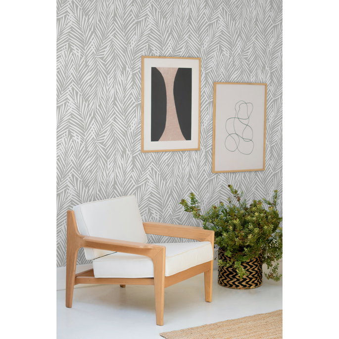 Stacy Garcia Home Peel &amp; Stick Mod Palm Harbor Grey Wallpaper image 2 of 5