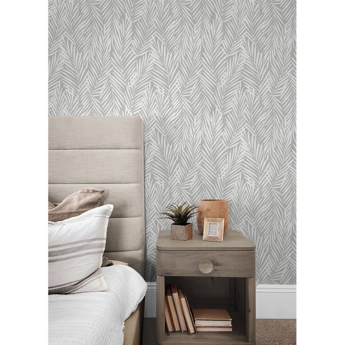 Stacy Garcia Home Peel &amp; Stick Mod Palm Harbor Grey Wallpaper image 3 of 5