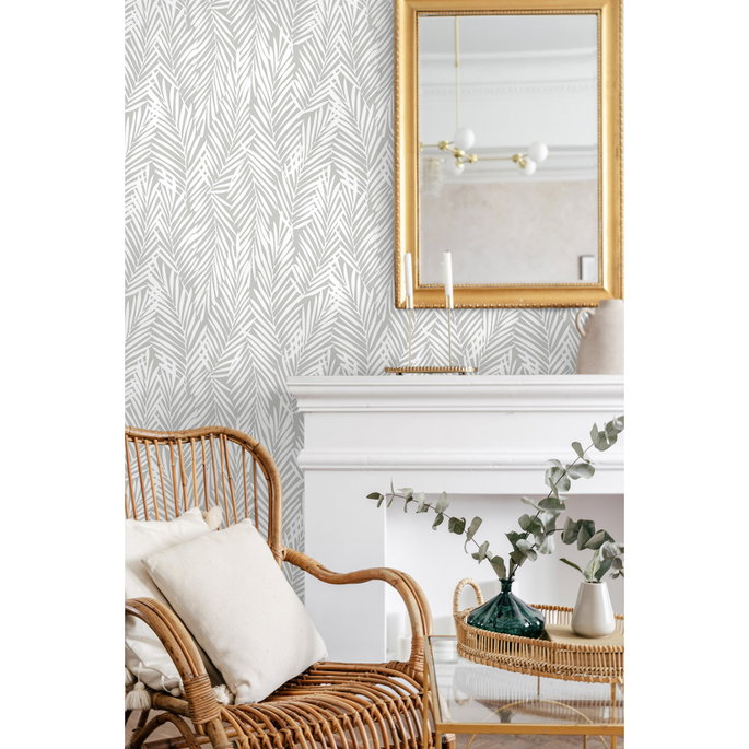 Stacy Garcia Home Peel &amp; Stick Mod Palm Harbor Grey Wallpaper image 5 of 5
