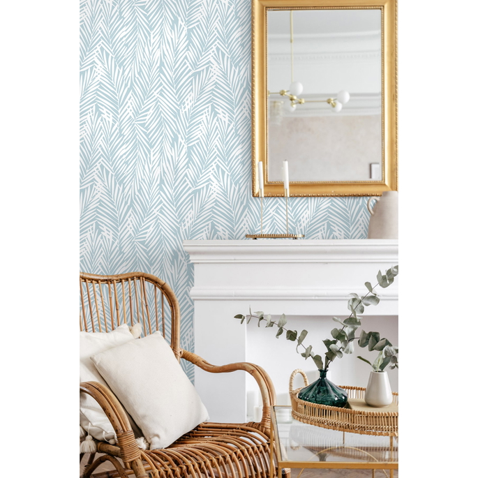 Stacy Garcia Home Peel &amp; Stick Mod Palm Blue Skies Wallpaper image 4 of 5