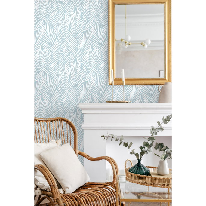 Stacy Garcia Home Peel &amp; Stick Mod Palm Blue Skies Wallpaper image 4 of 5