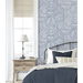 Stacy Garcia Home Peel &amp; Stick Etched Geometric Navy Blue Wallpaper thumbnail image 5 of 5