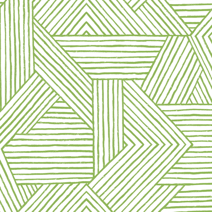 Stacy Garcia Home Peel &amp; Stick Etched Geometric Spring Green Wallpaper image 1 of 5