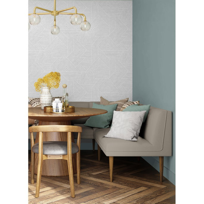 Stacy Garcia Home Peel &amp; Stick Etched Geometric Salt Glaze Wallpaper image 5 of 5