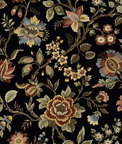 Stacy Garcia Home Peel & Stick Jacobean Floral Trail Ebony Wallpaper