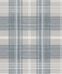Stacy Garcia Home Peel & Stick Crossroads Plaid Argos Grey & Blue Wallpaper