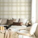 Stacy Garcia Home Peel &amp; Stick Crossroads Plaid Sand Dollar Wallpaper thumbnail image 2 of 6