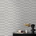Stacy Garcia Home Peel &amp; Stick Faux Woven Stripe Iron Mist Wallpaper thumbnail image 4 of 7