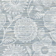 Stacy Garcia Home Peel & Stick Faux Grass Floral Bluestone Wallpaper