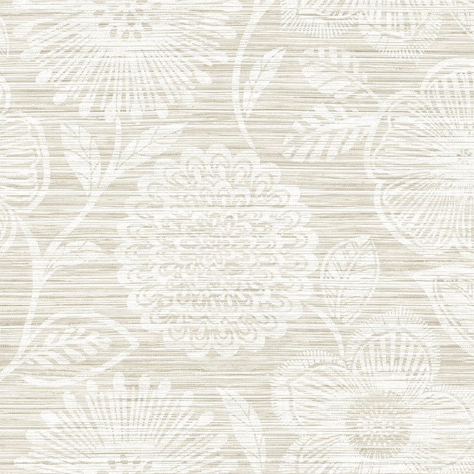 Stacy Garcia Home Peel &amp; Stick Faux Grass Floral Sand Wallpaper image 1 of 6