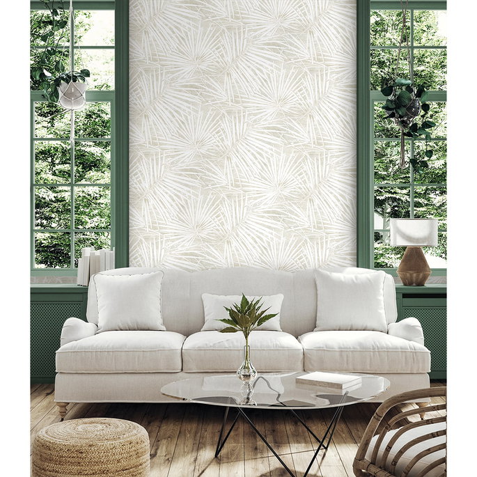 Stacy Garcia Home Peel &amp; Stick Fossil Palm Natural Wallpaper image 2 of 6