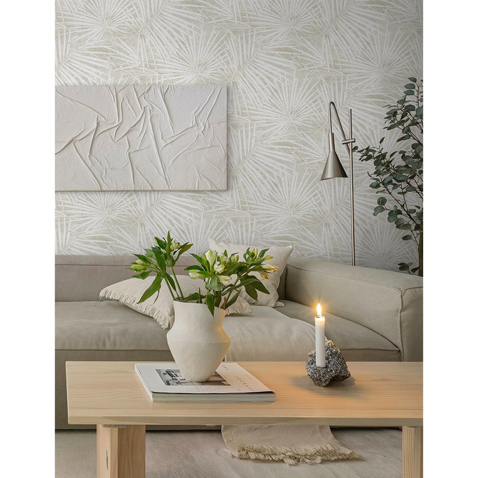 Stacy Garcia Home Peel &amp; Stick Fossil Palm Natural Wallpaper image 3 of 6