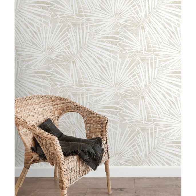 Stacy Garcia Home Peel &amp; Stick Fossil Palm Natural Wallpaper image 4 of 6