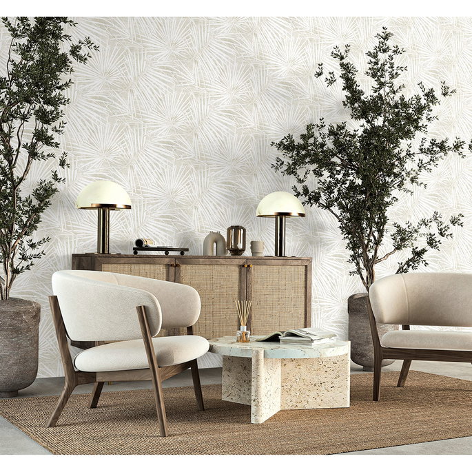 Stacy Garcia Home Peel &amp; Stick Fossil Palm Natural Wallpaper image 5 of 6