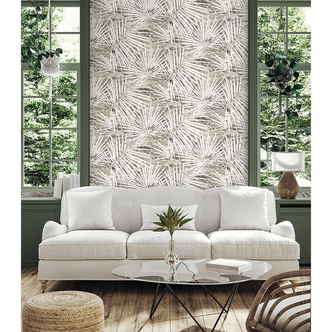 Stacy Garcia Home Peel &amp; Stick Fossil Palm Pavestone Wallpaper image 2 of 6