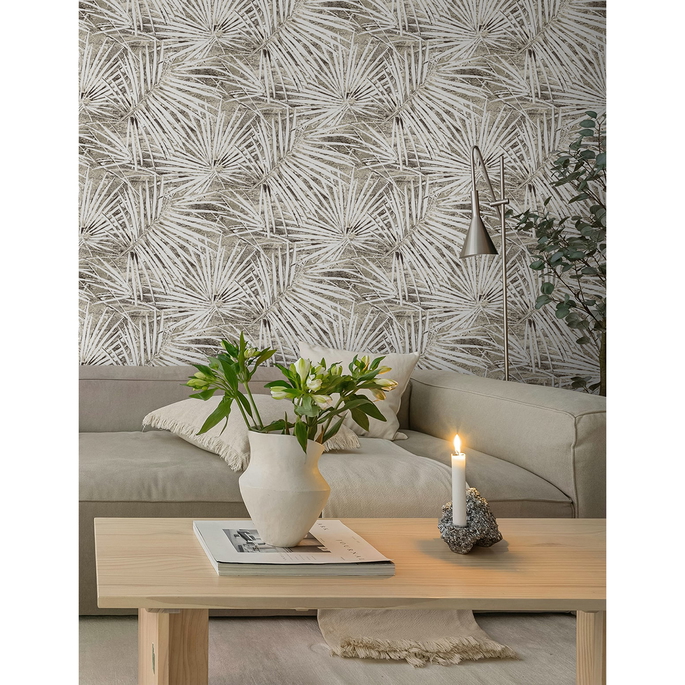 Stacy Garcia Home Peel &amp; Stick Fossil Palm Pavestone Wallpaper image 3 of 6