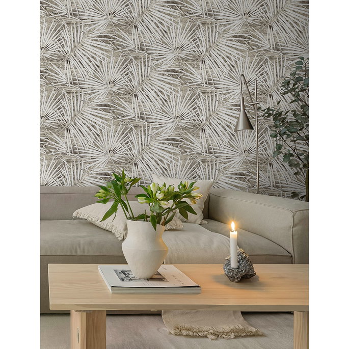 Stacy Garcia Home Peel &amp; Stick Fossil Palm Pavestone Wallpaper image 3 of 6