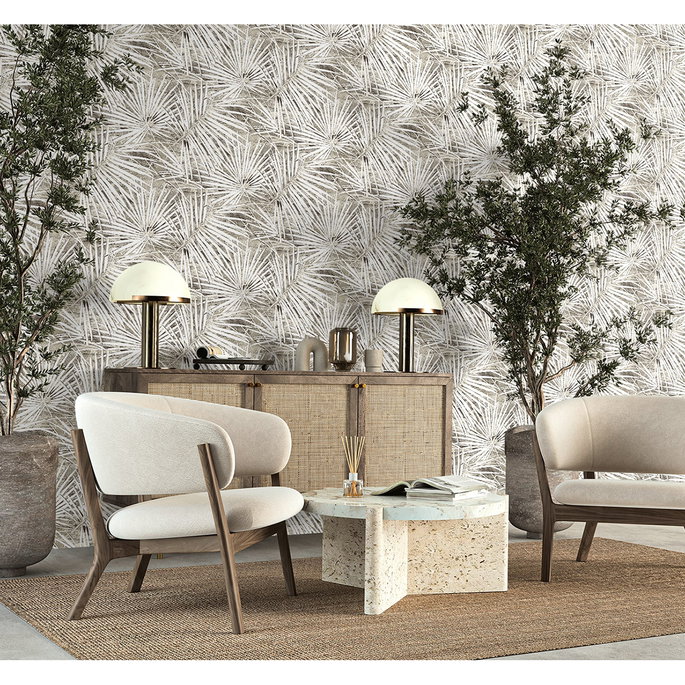 Stacy Garcia Home Peel &amp; Stick Fossil Palm Pavestone Wallpaper image 5 of 6