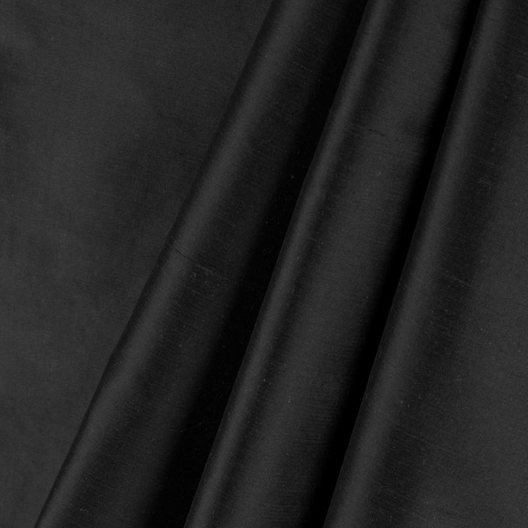 Premium Black Silk Shantung Fabric OnlineFabricStore