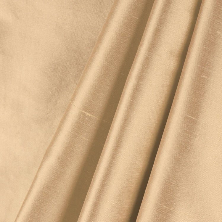 Premium Taupe Silk Shantung Fabric