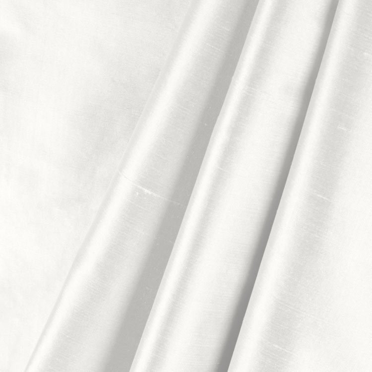 Premium White Silk Shantung Fabric
