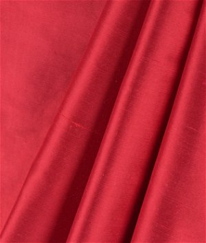 Premium Red Silk Shantung Fabric