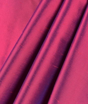 Premium Magenta Silk Shantung Fabric