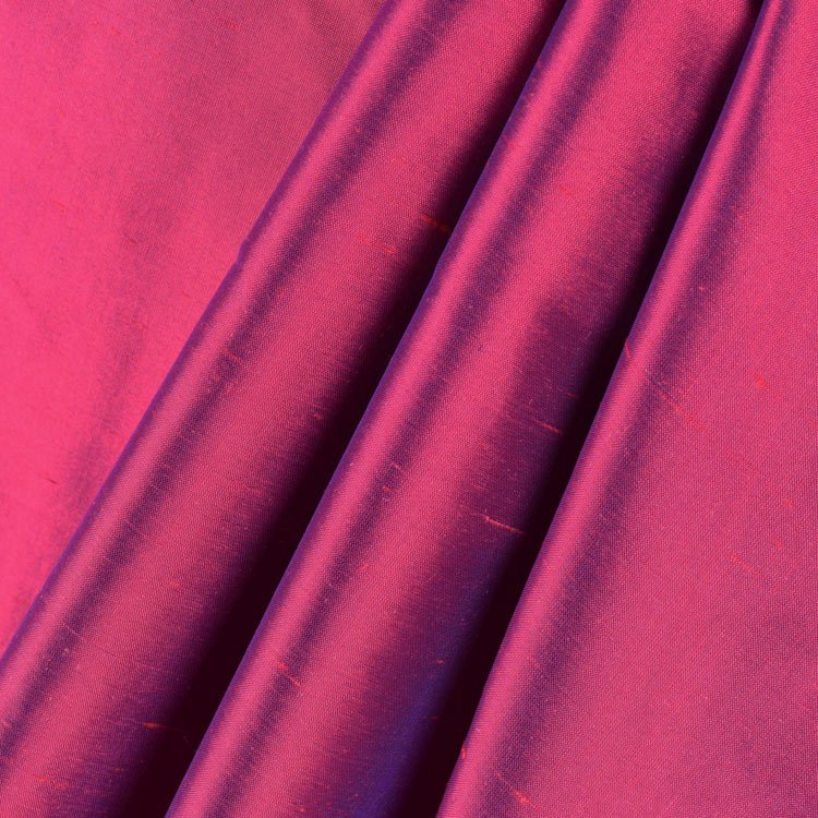 Premium Magenta Silk Shantung Fabric