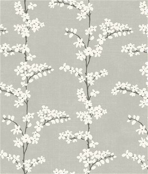 Seabrook Designs Appleton Gray & White Wallpaper