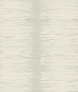 Seabrook Designs Bellvale Stripe Metallic Silver & White Wallpaper