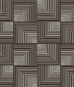 Seabrook Designs Thompson Ridge Black & Metallic Silver Wallpaper