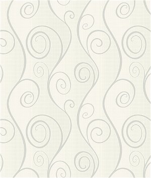 Seabrook Designs Maple Springs Metallic Silver & White Wallpaper