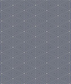 Seabrook Designs Appleton Geo Midnight Blue & Gray Wallpaper
