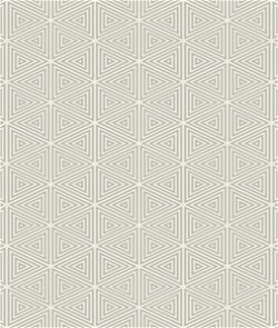 Seabrook Designs Appleton Geo Gray & White Wallpaper