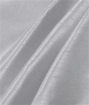 Silver Shantung Satin Fabric