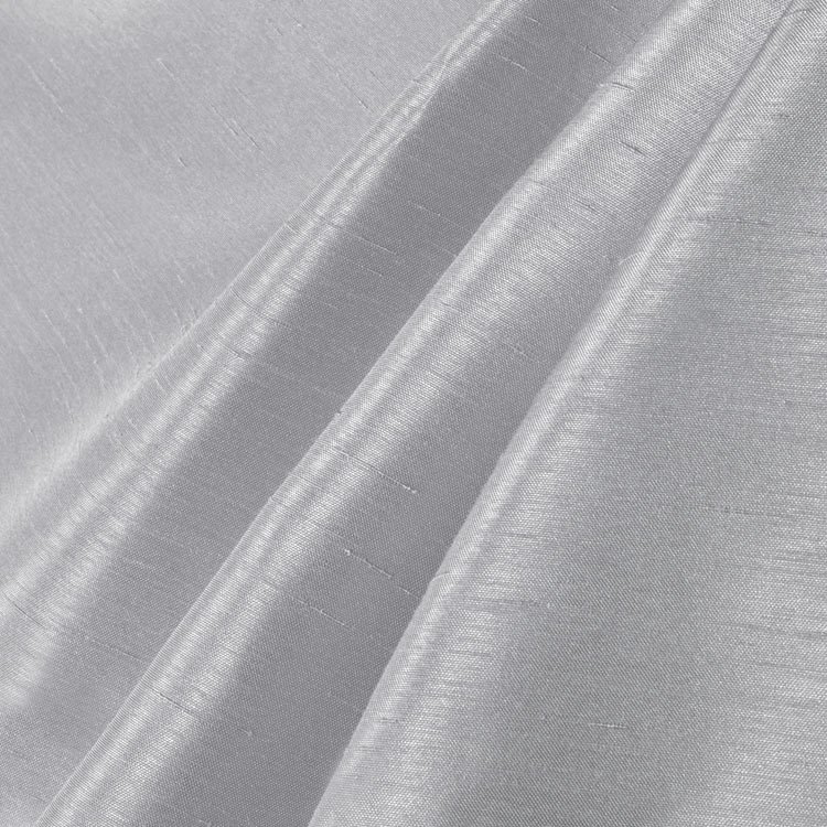 Silver Shantung Satin Fabric