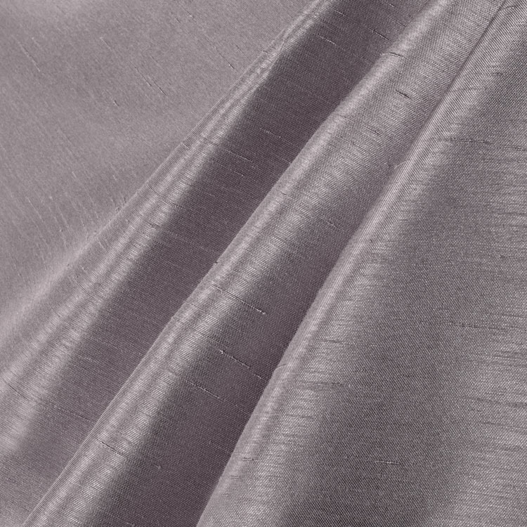 Medium Gray Shantung Satin Fabric