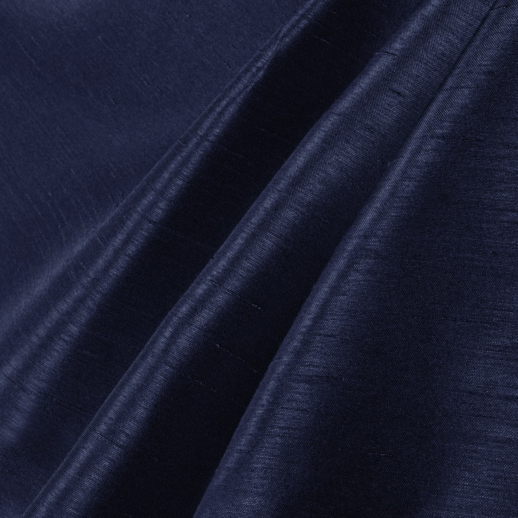 Navy Shantung Satin Fabric