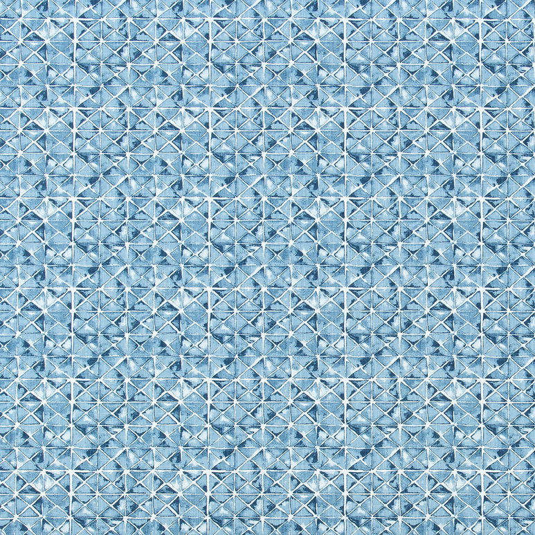 Angela Harris Shibori Triangle Indigo Luxe Canvas Fabric