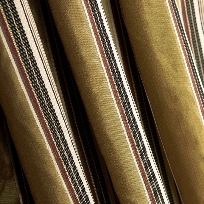 RK Classics Martha Silk Satin Stripe Golden Fabric image 2 of 2