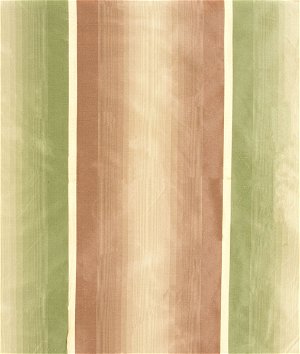RK Classics Ellen Silk Satin Stripe Green/Brown Fabric