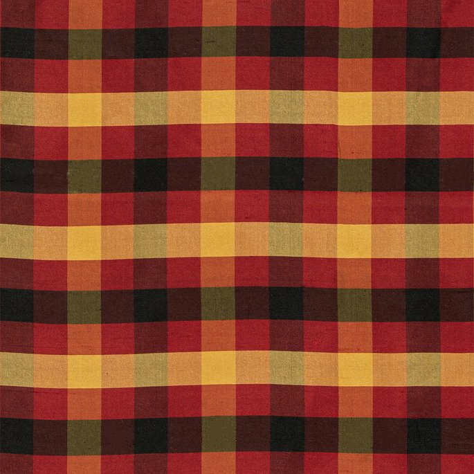 RK Classics Patty Silk Dupioni Plaid Ruby Maroon Fabric image 1 of 2