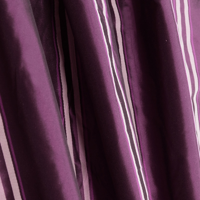 RK Classics Harriet Silk Satin Stripe Plum Fabric image 2 of 2