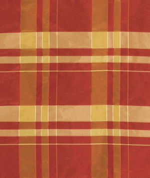 RK Classics Emily Silk Satin Plaid Scarlet Fabric