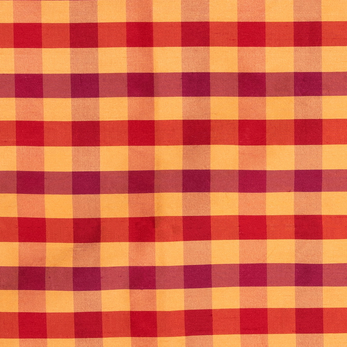 RK Classics Miriam Silk Dupioni Plaid Wine Fabric image 1 of 2