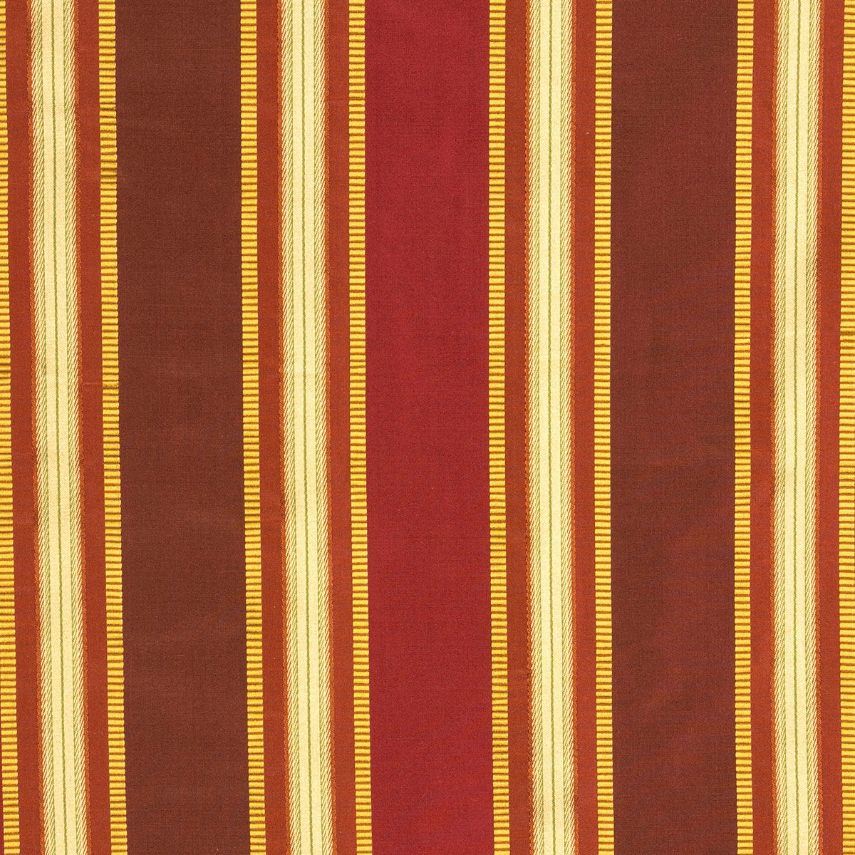 RK Classics Bess Silk Satin Stripe Burgundy Brown Fabric