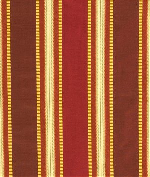 RK Classics Bess Silk Satin Stripe Burgundy Brown Fabric