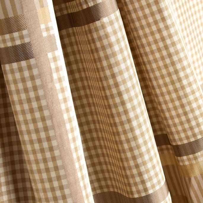 RK Classics Lisa Silk Satin Beam Plaid Golden Tan Fabric image 2 of 2