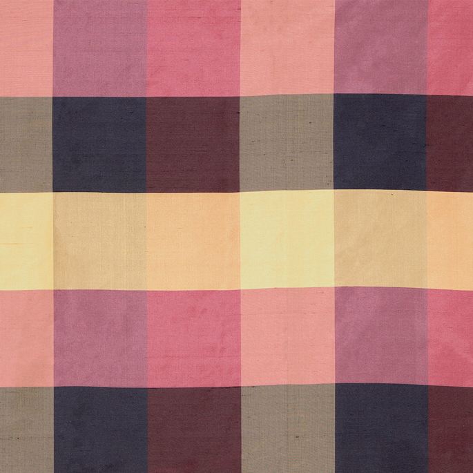 RK Classics Katherine Silk Dupioni Plaid Amethyst Fabric image 1 of 2