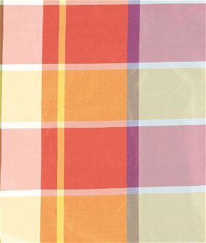 RK Classics Georgie Silk Taffeta Plaid Rainbow Fabric
